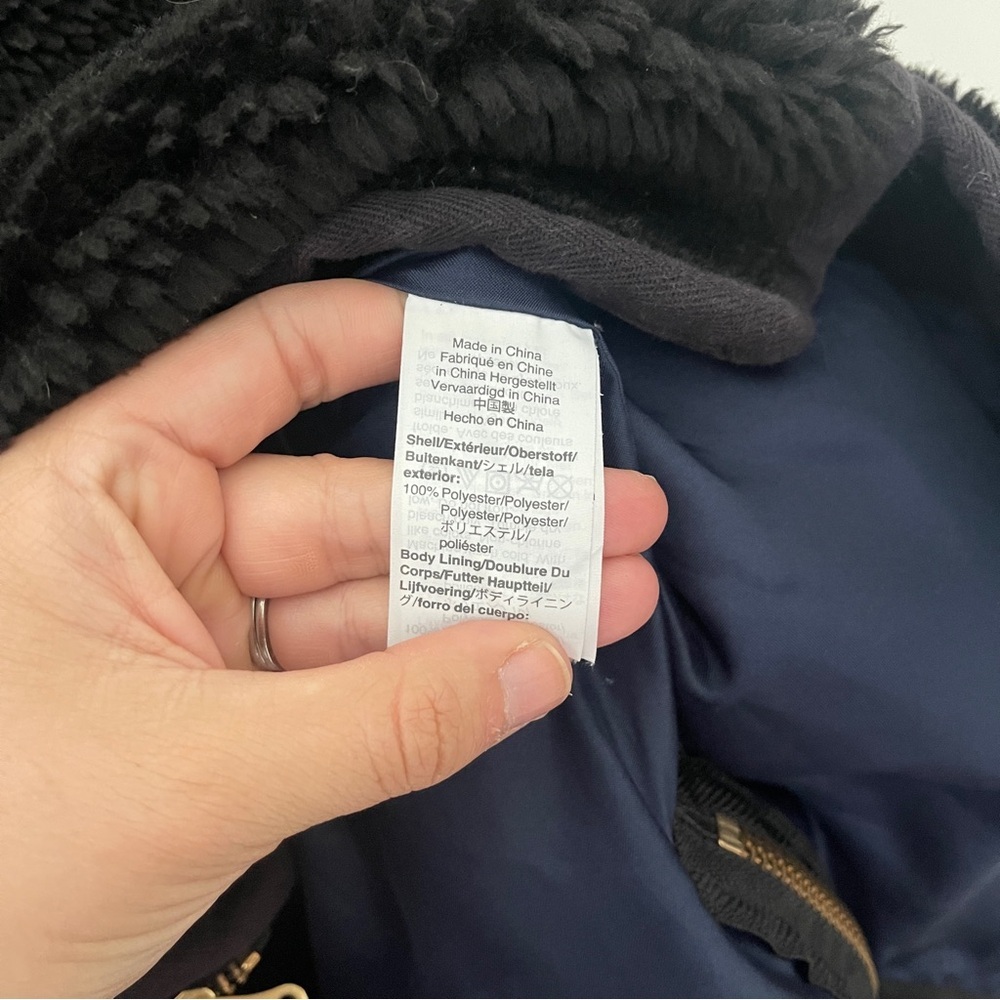 J. Crew Black Sherpa Teddy Coat Zip Up - Picture 3 of 6